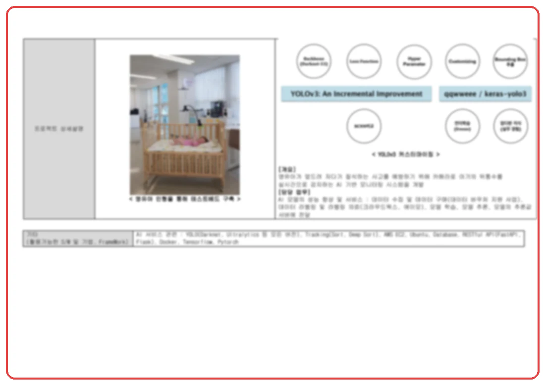 개인정보 보호를 위해 흐림 처리한 경력기술서 일부 6